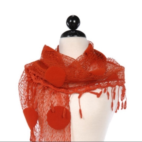 Ryu Crochet Lace Tulle Boho Romantic Scarf - Picture 3 of 7